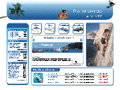 site maquette agence voyage en xhtml et css